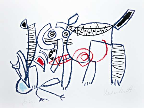 Cesare Mocchiutti - Gatto con uccellino